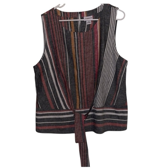 🌹Liz Claiborne Striped Sleeveless Top - Multicolor - Picture 1 of 6
